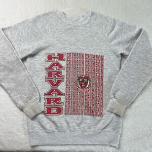 Harvard University Crimson Football Vintage Lee crewneck Sweatshirt Youth Large